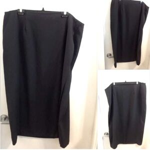 3/$25 STYLE & CO. 22, FULL LENGTH BLACK SKIRT W LEG SLIT
